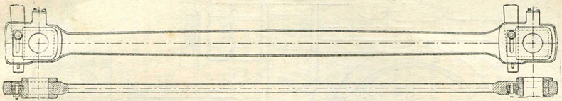 Fig. 132. - Bielle d'accouplement à clavettes de réglage.