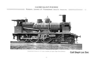 <b>Locomotive-Compound à 6 roues couplées et bogie</b><br>(Type Paris-Orléans)